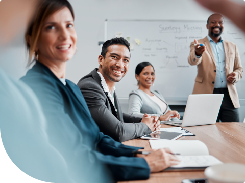 business team gathering for a meeting